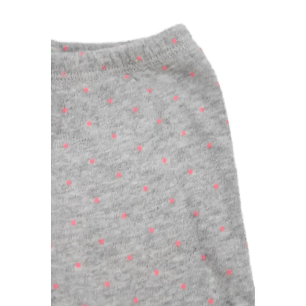 Bonpoint Girls Cotton Spotted Leggings Gray Size 3 Months